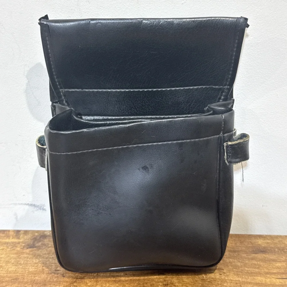 Faux LEATHER SHOTGUN SHELL SHOTGUN SHELL POUCH Sporting Clays BLACK DELUXE